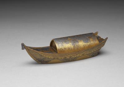 图片[3]-Lacquer box in the shape of a boat ornamented with jade belt, Qianlong reign (1736-1795),  Qing dynasty-China Archive